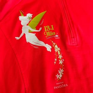 Run Disney Disneyland 1/2 Marathon Tinkerbell 1/4 Zip pullover